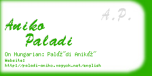 aniko paladi business card